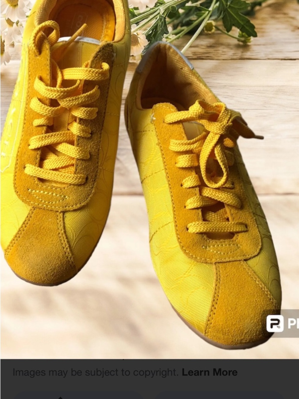 RARE Coach Patti Yellow Fashion Sneakers- SIZE 9